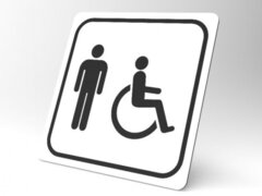 Placuta alba pentru wc barbati cu handicap